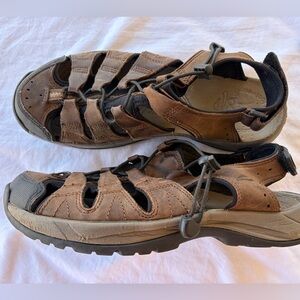 Abeo Men's Tan and Black Adventure Sandals Size 10 Arch Support